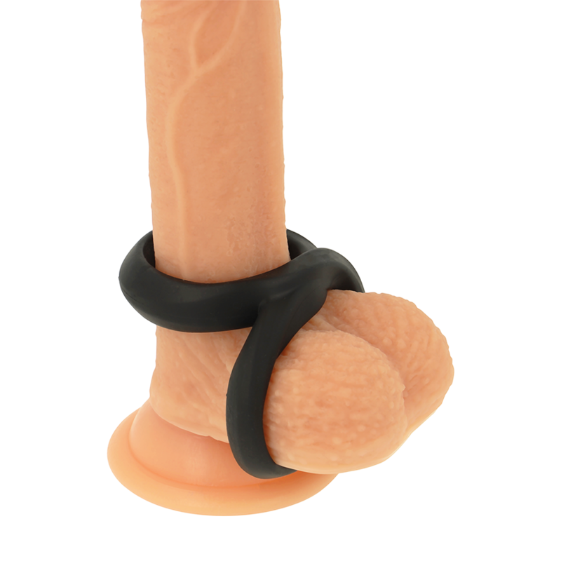SUPER FLEXIBLE AND RESISTANT PENIS AND TESTICLE RING PR12 BLACK