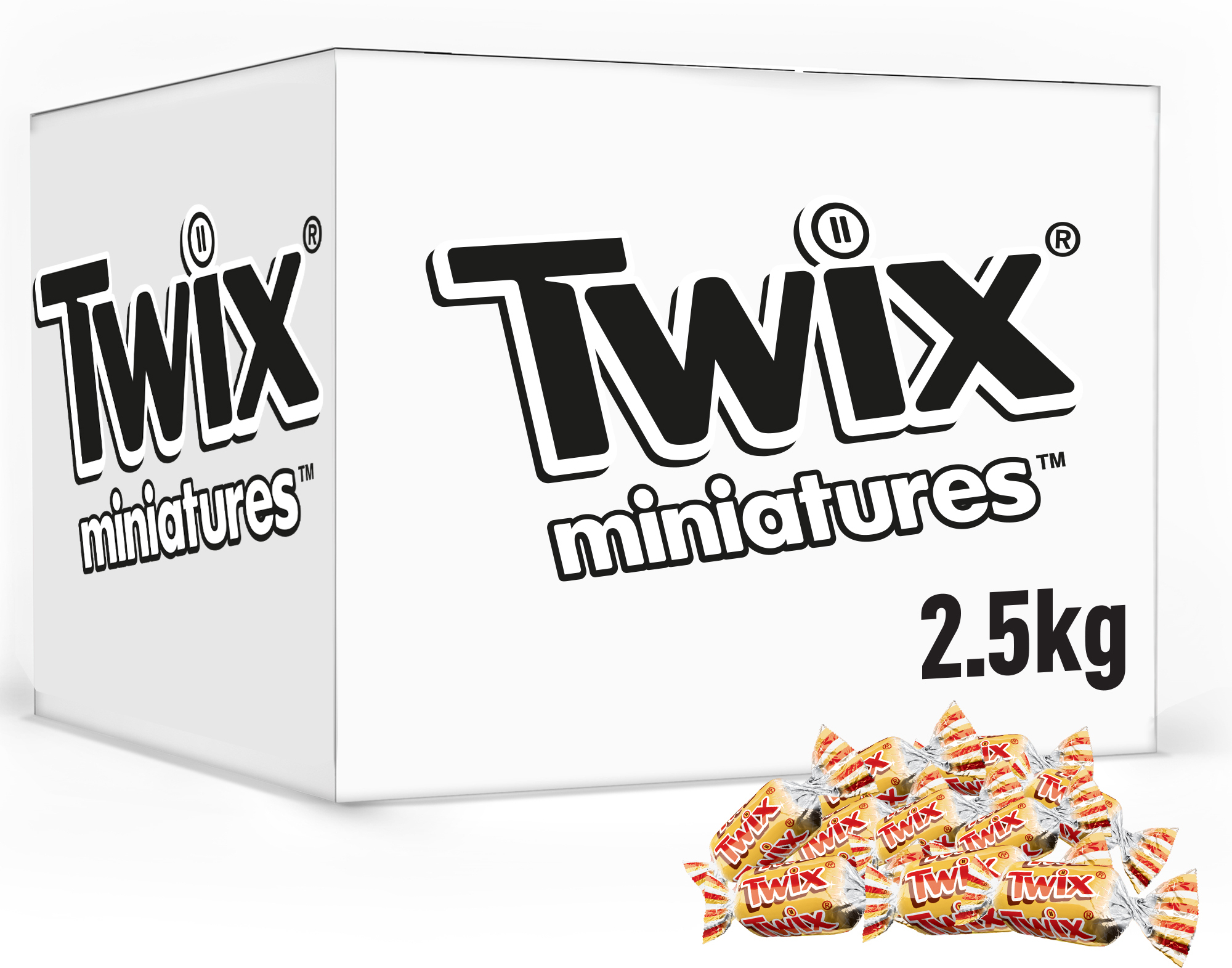 Twix Miniatures šokolaadipulgad, 2,5 kg