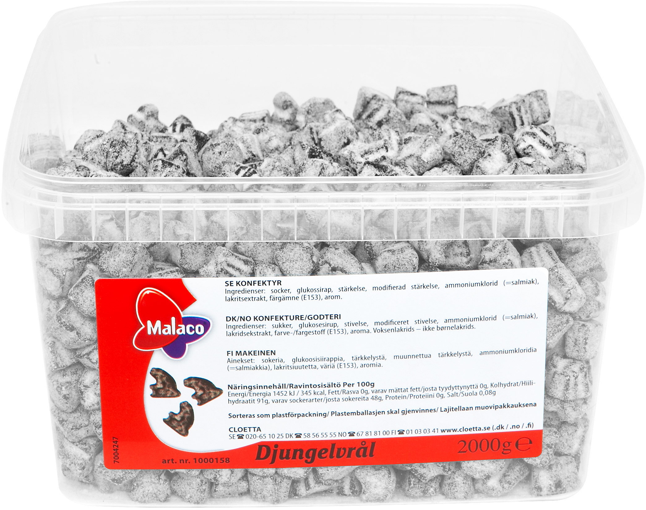 Malaco Djungelvrål originaalsed lahtised kommid, 2 kg