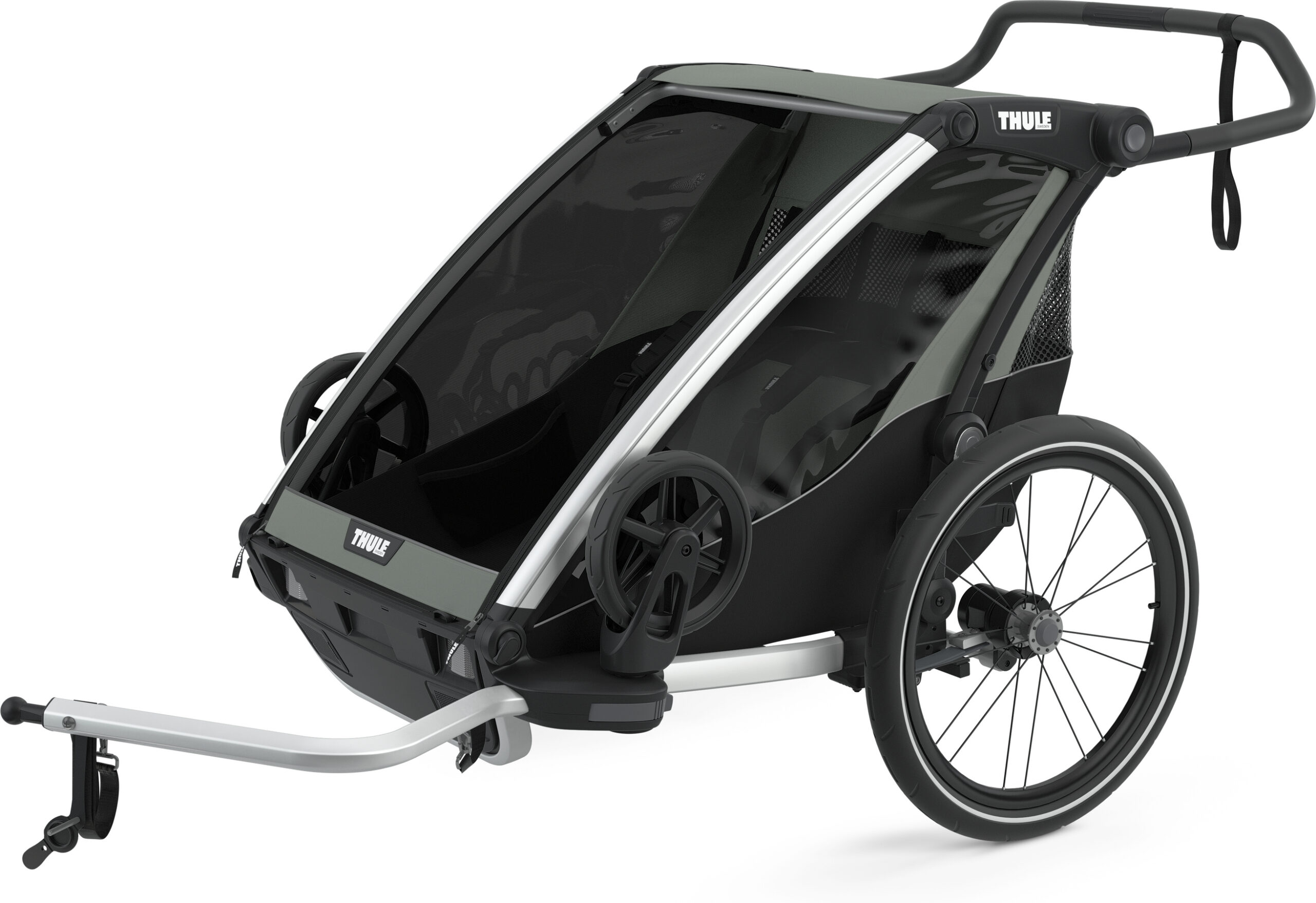 Thule Chariot Lite kahekordne lapse transpordikäru, agaavhall