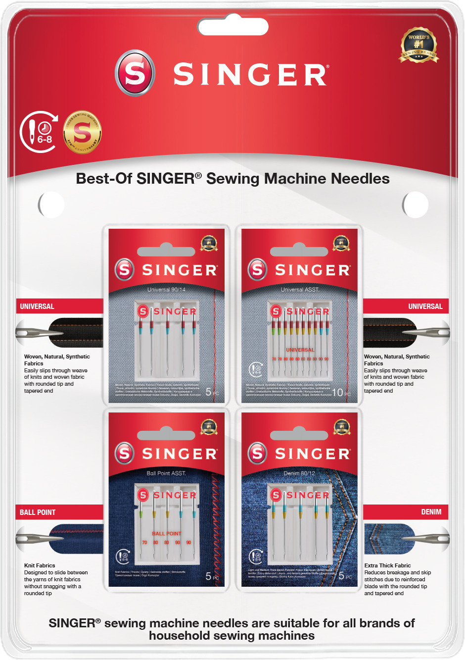 Singer A4 needle sorter, 25 pcs