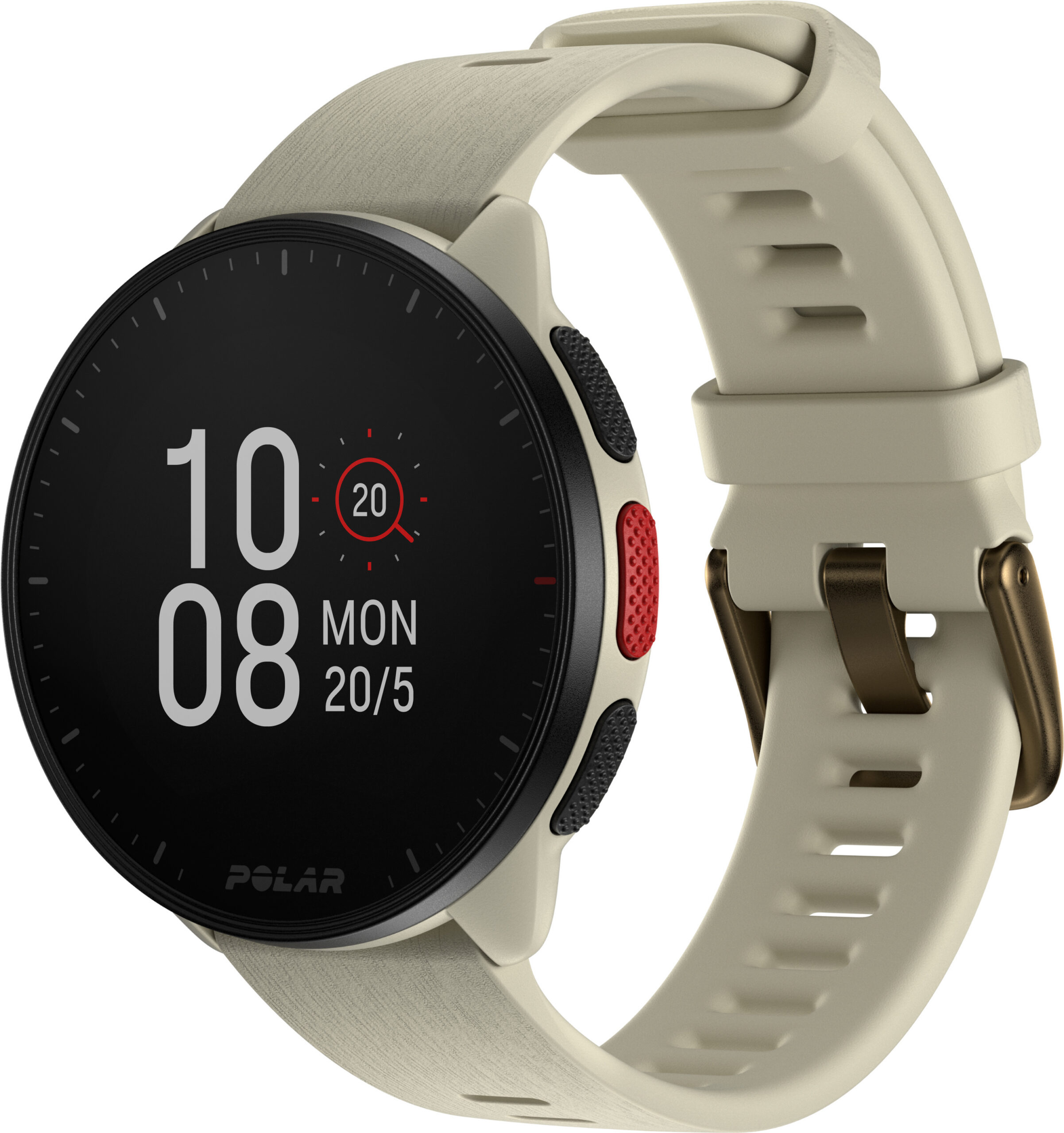 Polar Pacer GPS jooksukell, valge pilvehall