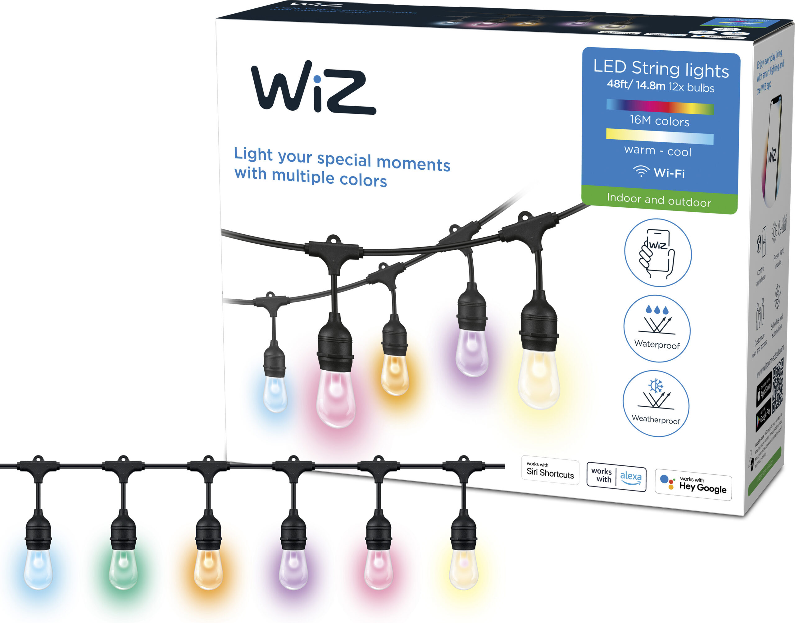 WiZ valguskett, RGBW, 14,8 m, WiFi