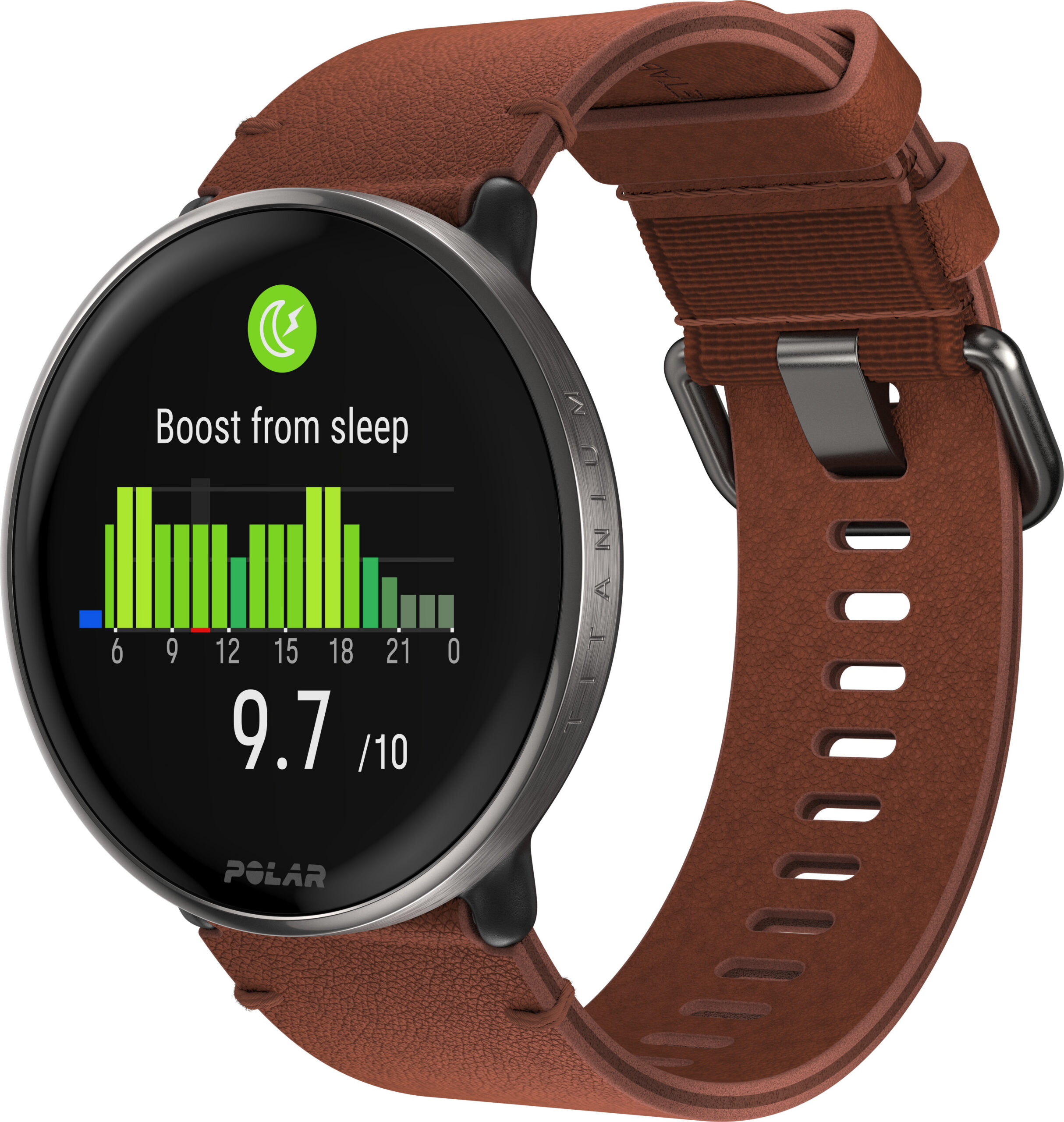 Polar Ignite 3 titaanist spordikell, pruun