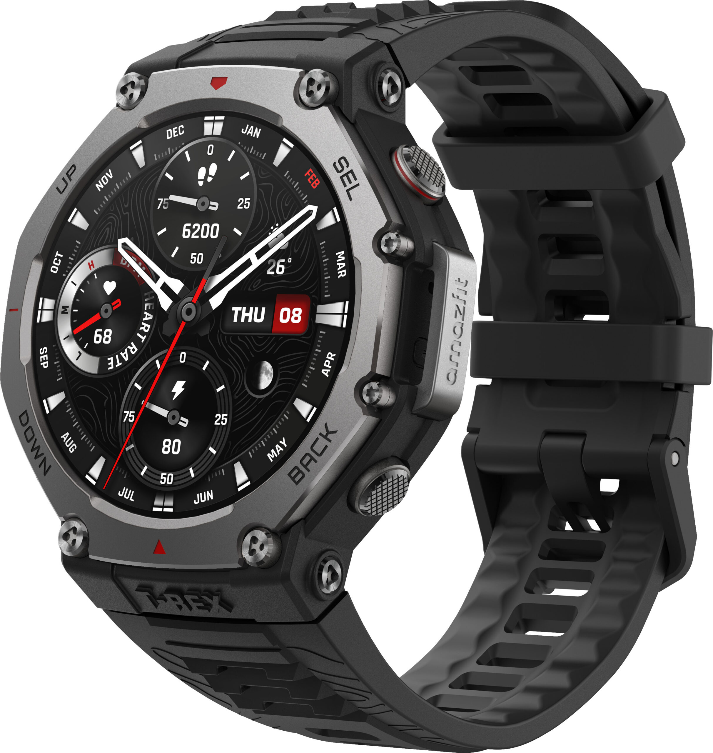 Amazfit T-Rex 3 smart watch, 48.5 mm, black