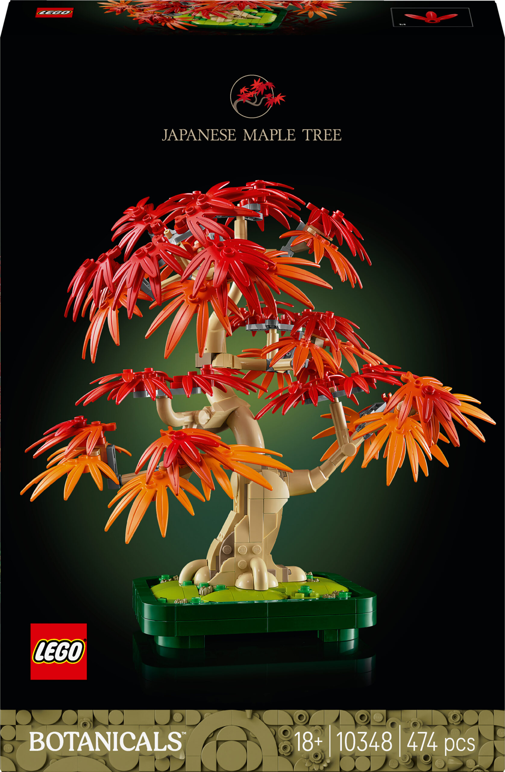 LEGO Botanicals 10348 Punase lehega Jaapani vahtra bonsai puu