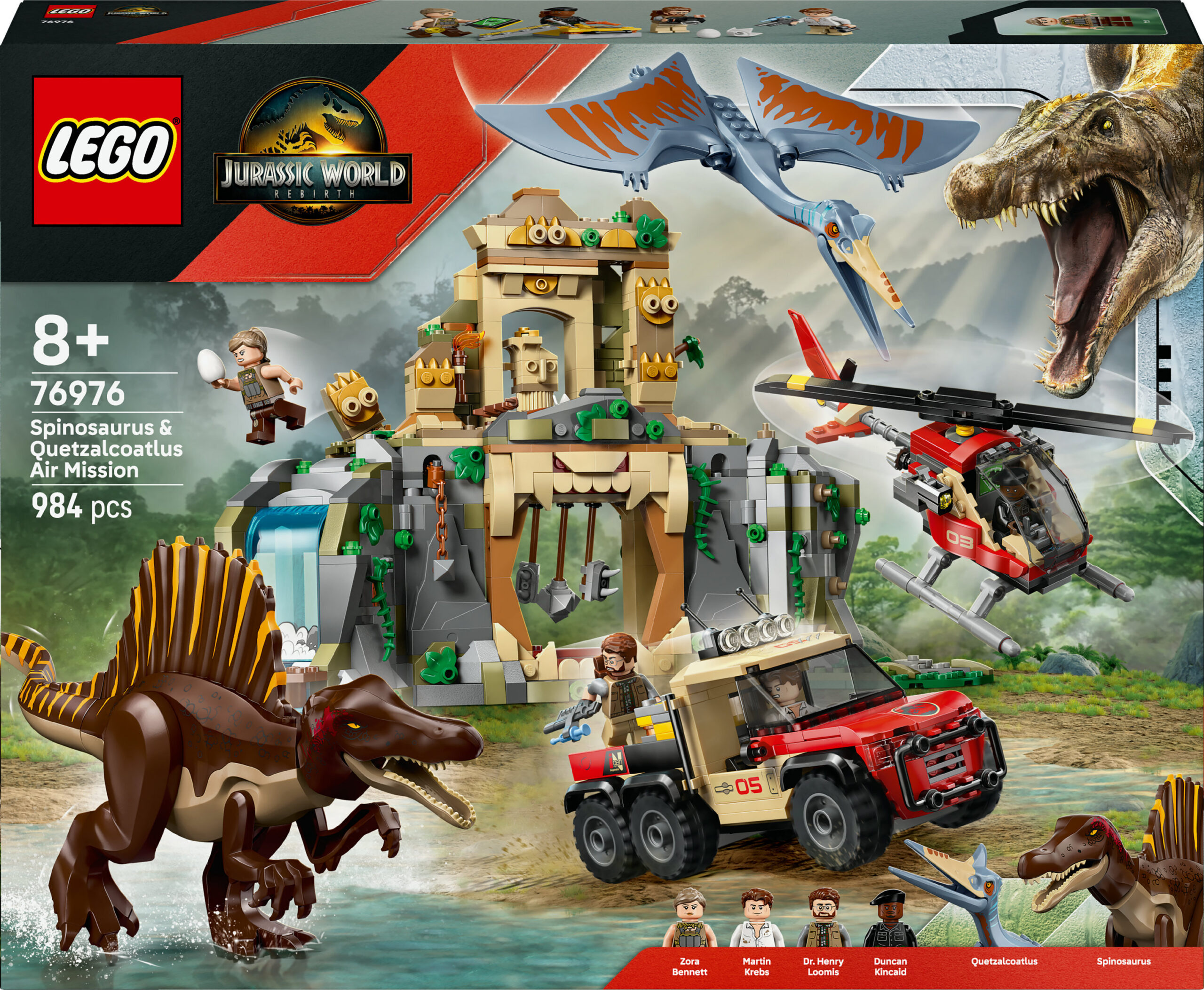 LEGO Jurassic World 76976 Spinosauruse ja Quetzalcoatluse põgenemislend