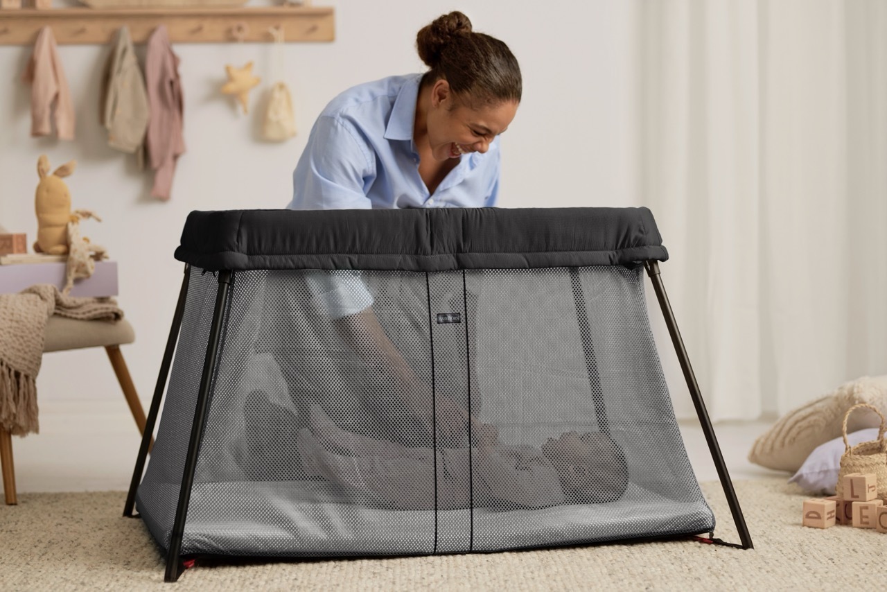 BabyBjörn Travel Crib Light reisivoodi linaga, must/puuvill, valge - Image 4