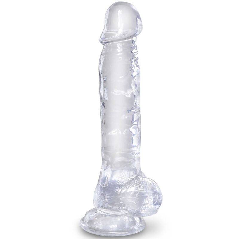 CLEAR REALISTIC PENIS WITH BALLS 16.5 CM TRANSPARENT