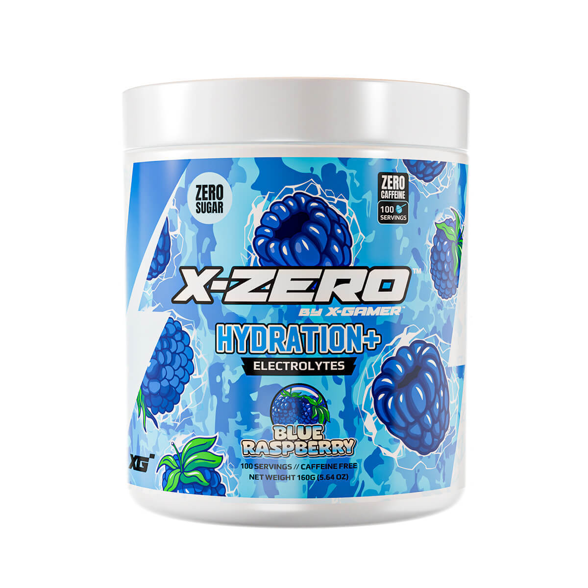 X-Zero by X-Gamer Hydration+ sinise vaarika elektrolüüdipulber, 160g