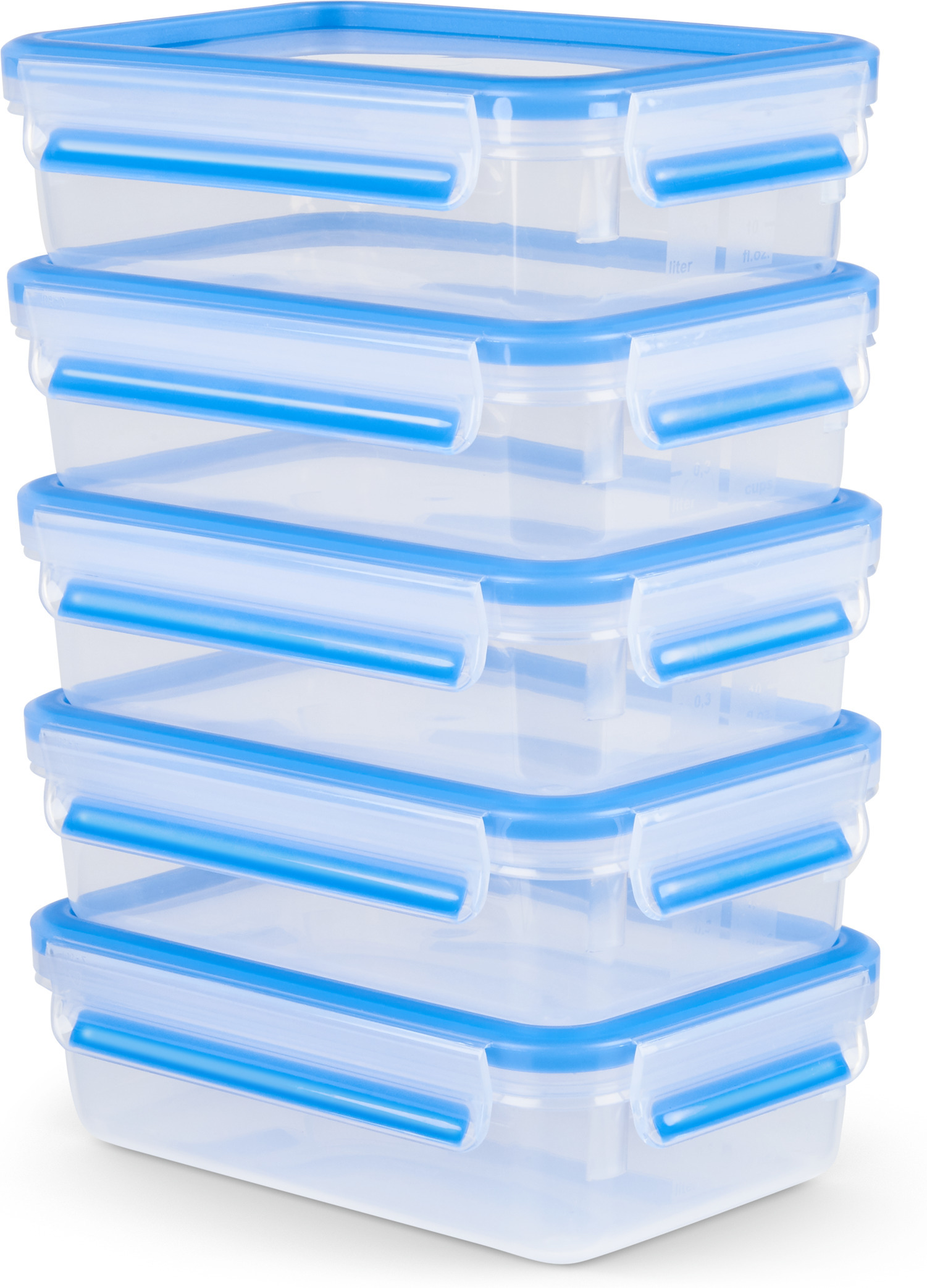 Tefal MasterSeal MealPrep hoiukastide komplekt, 5 x 0,8 L