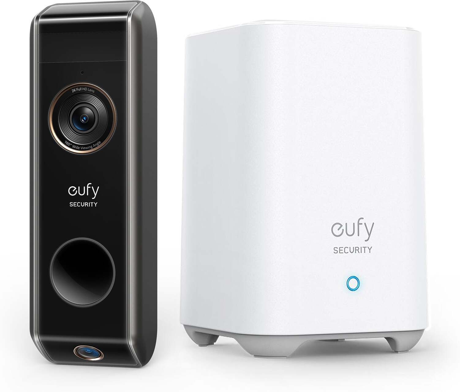 Anker eufy Video Doorbell Dual 2K video uksekell kahe kaameraga, sisaldab kodujaama