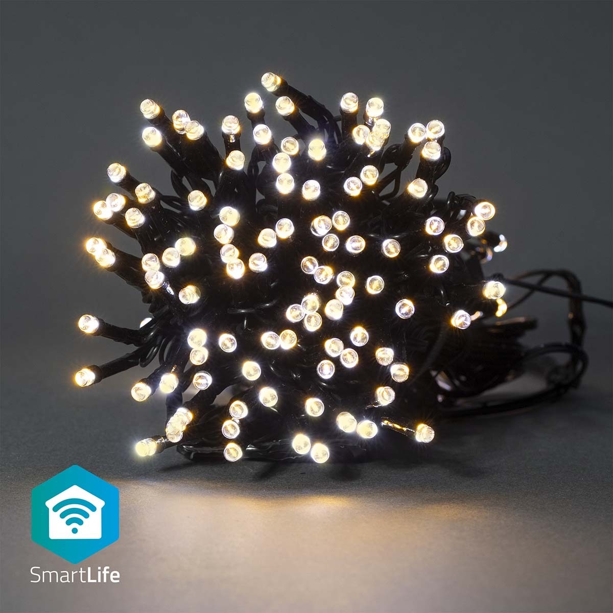 Nedis SmartLife dekoratiivvalgustite komplekt, 100 LED-i, soe valge, WiFi, 10 m