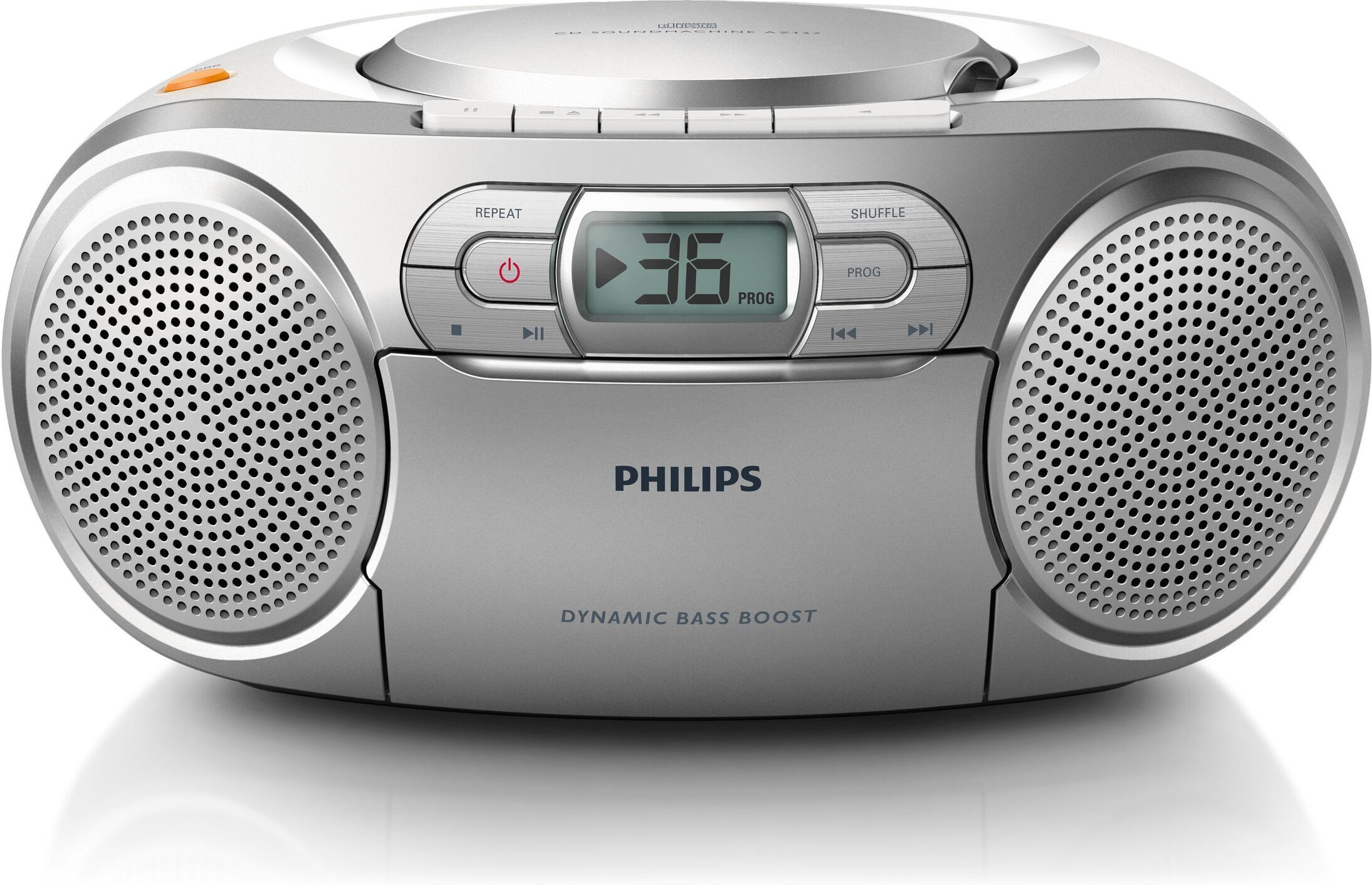 Philips AZ127 kaasaskantav CD-mängija, hõbedane