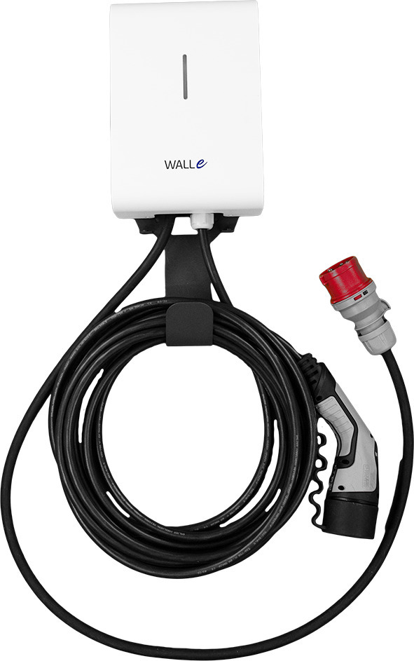 Walle 16S elektriauto laadimisjaam toitekaabliga, 11 kW, 3x16 A, 3-faasiline, Type2, 5 m, valge