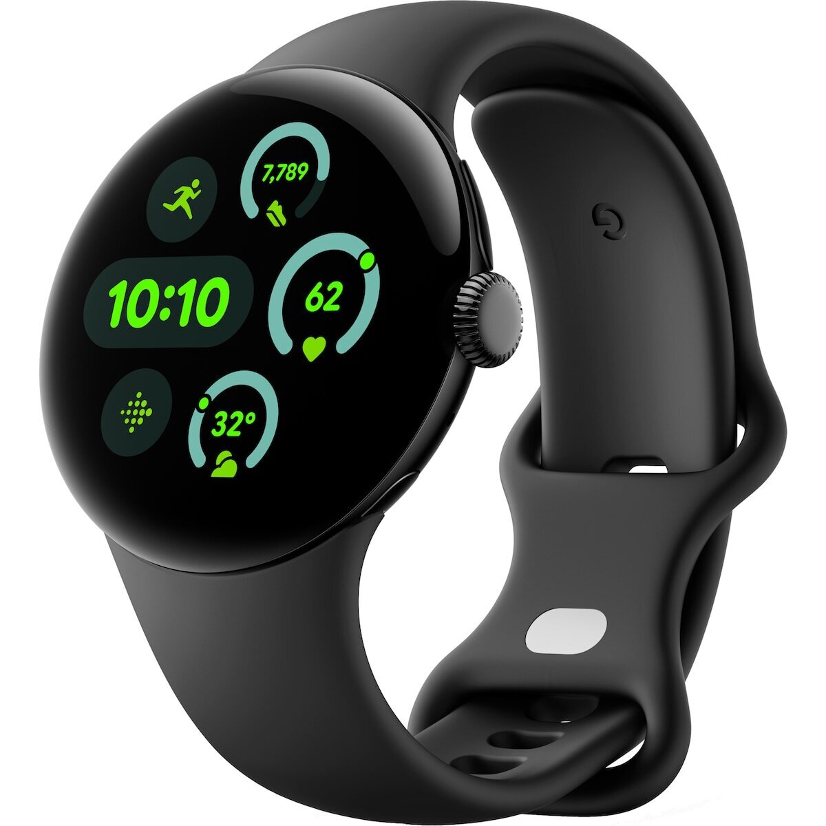 Google Pixel Watch 3 WiFi nutikell, 41 mm, obsidiaanhall / mattmust