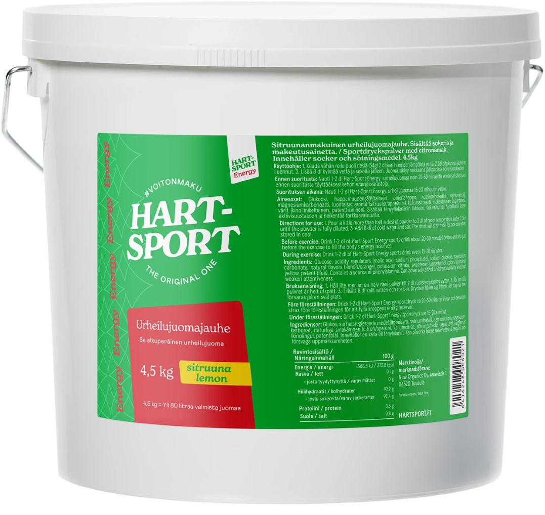 Hart-Sport energiajoogipulber sidrunimaitselises ämbris 4,5 kg