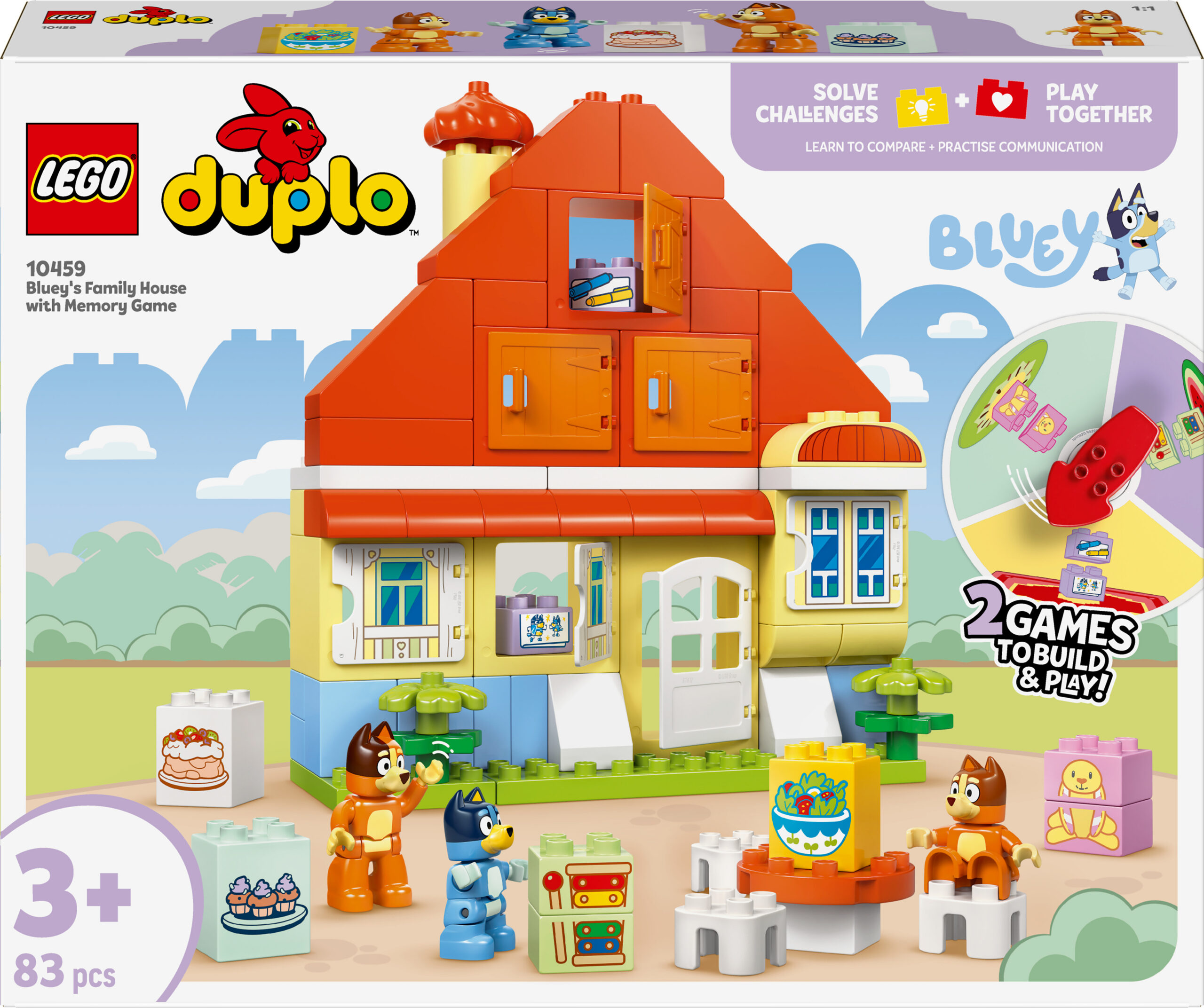 LEGO DUPLO Bluey 10459 Bluey peremaja ja mälumäng