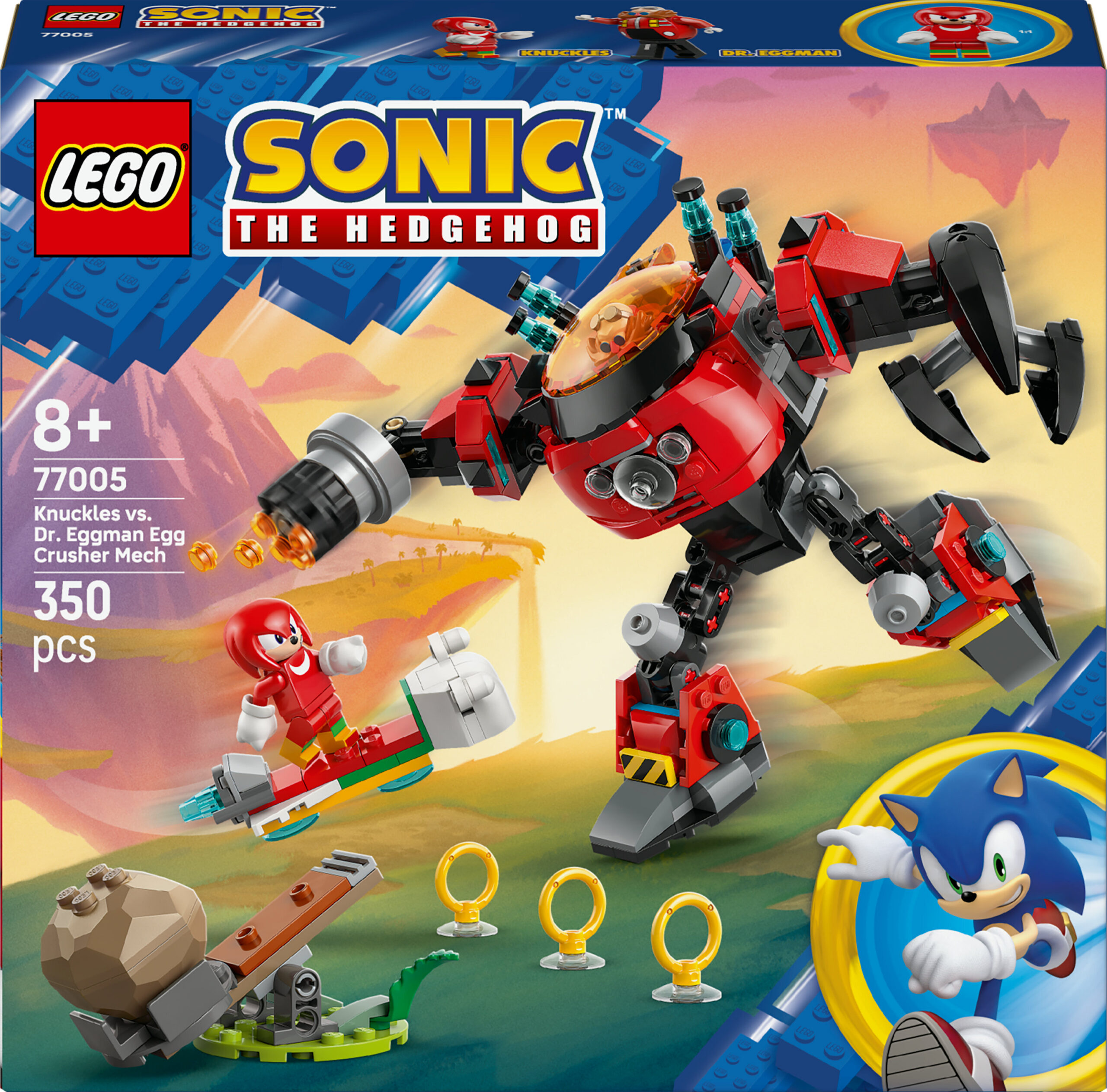 LEGO Sonic the Hedgehog 77005 - Knuckles vs. Dr. Eggman ja munapurustaja robot