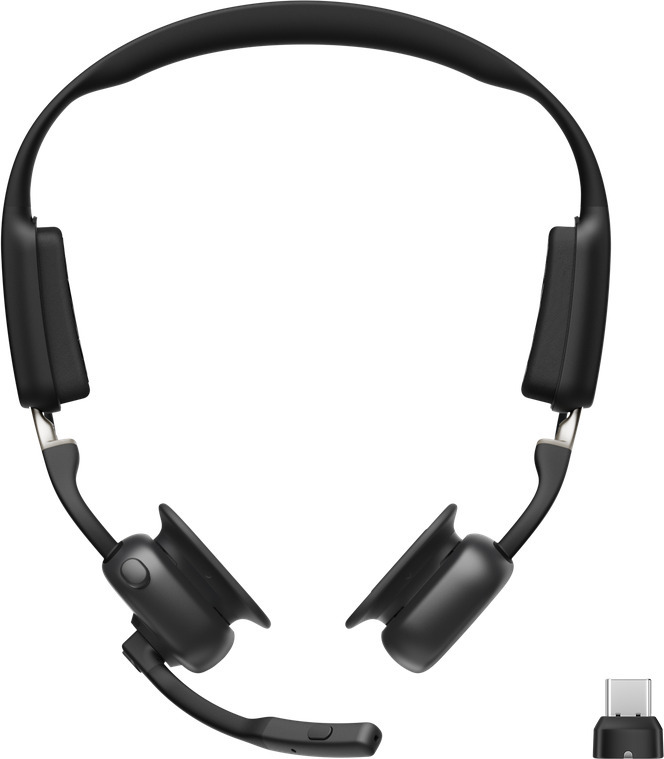 Shokz OpenMeet UC luujuhtivusega kõrvaklapid, USB-C