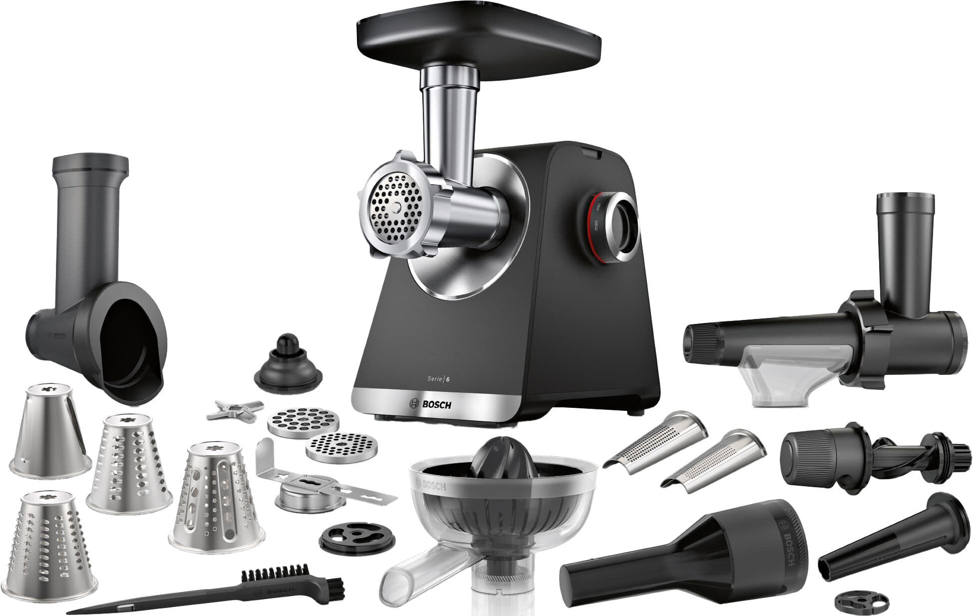 Bosch Serie 4 MultiPower MFWS682B hakklihamasin, 2100 W, must