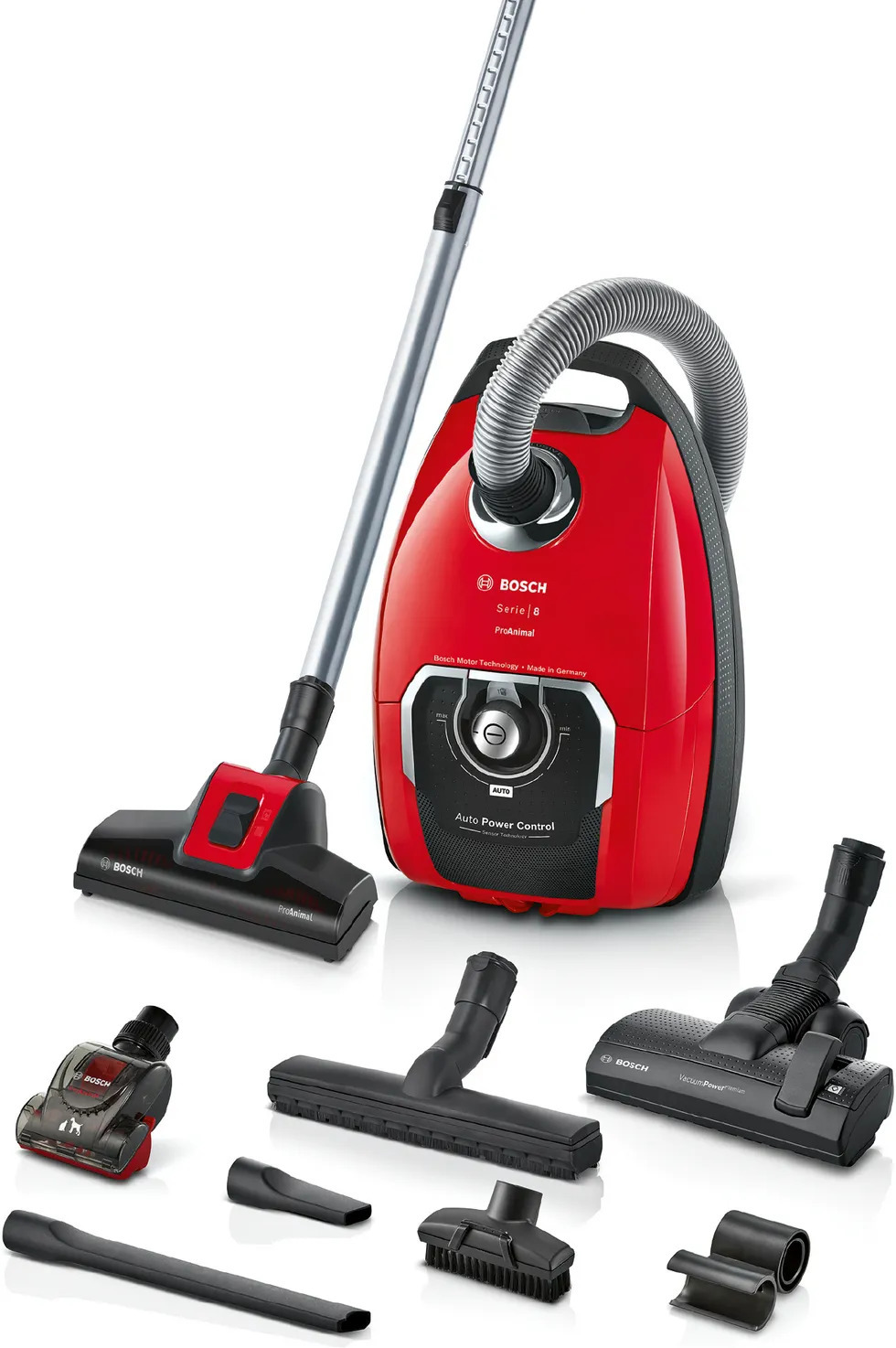 Bosch Serie 8 ProAnimal BGB8PET3A tolmuimeja, punane