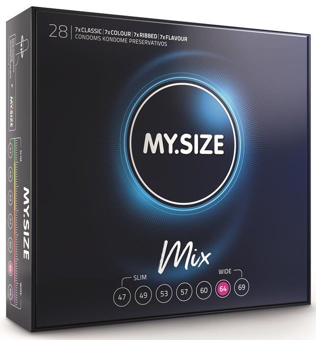 MIX CONDOMS 64 MM 28 UNITS
