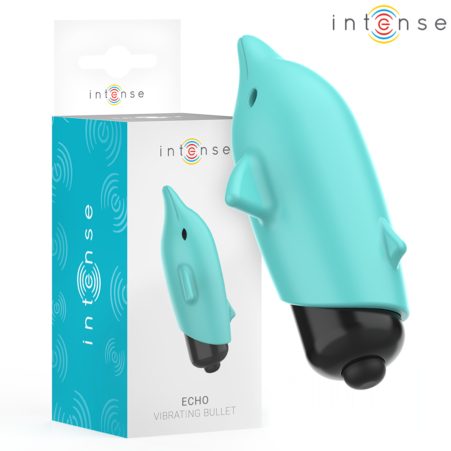 ECHO VIBRATING BULLET DOLPHIN BLUE 8 X 4.7 CM