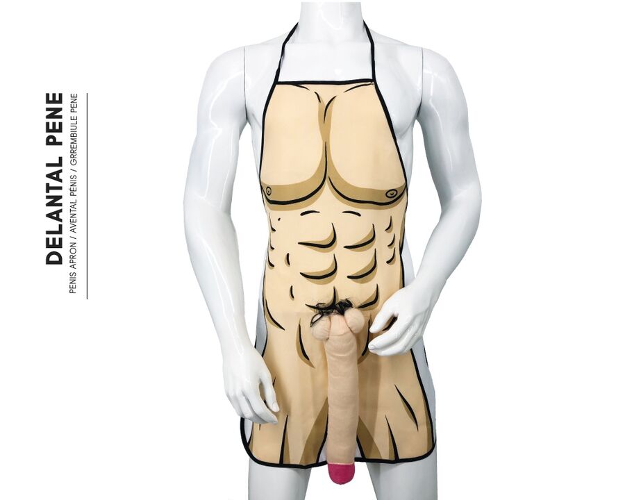 3D PENIS APRON MUSCULAR AND BOLD