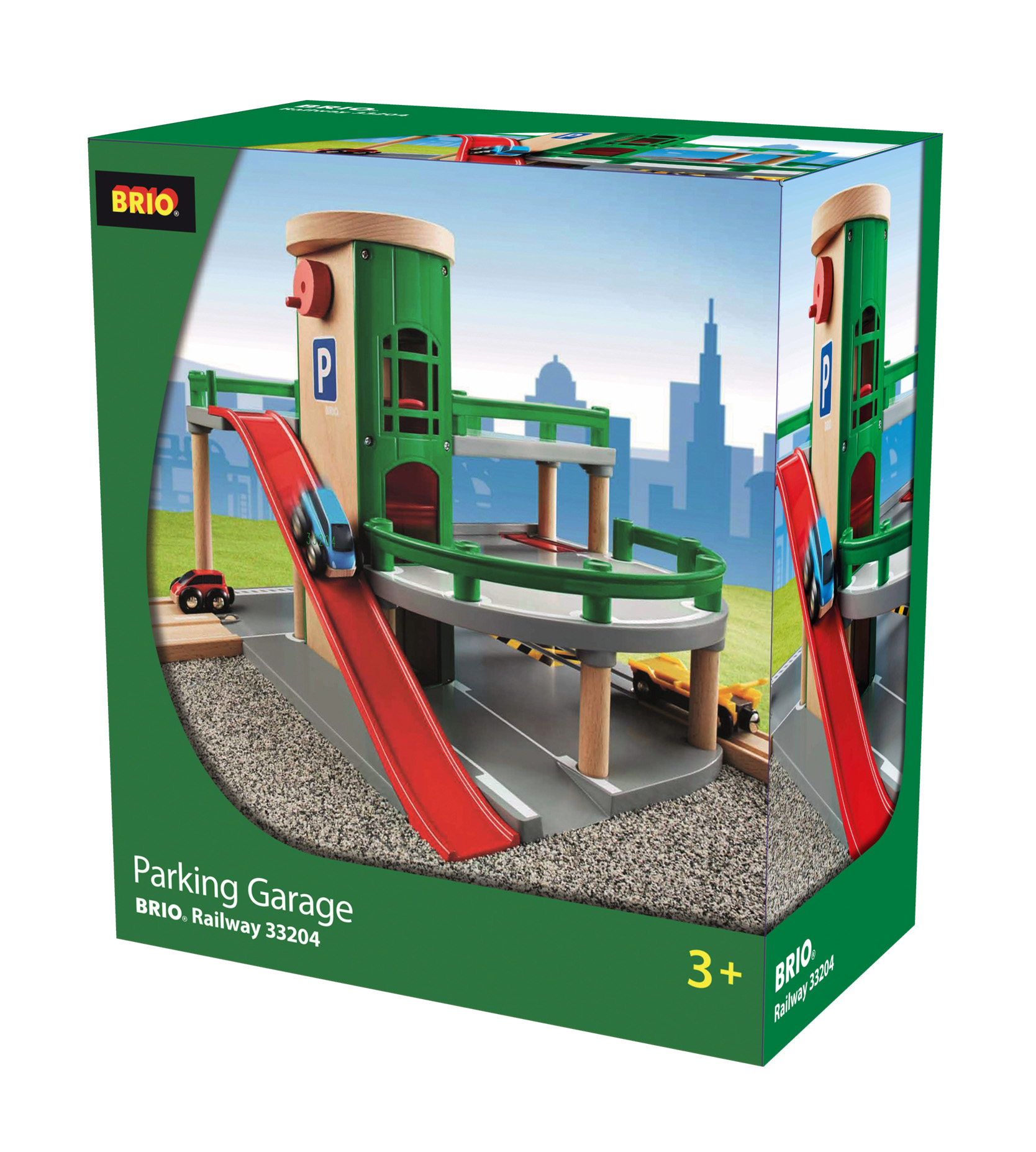 BRIO Railway 33204 - raudtee ja maantee parkla