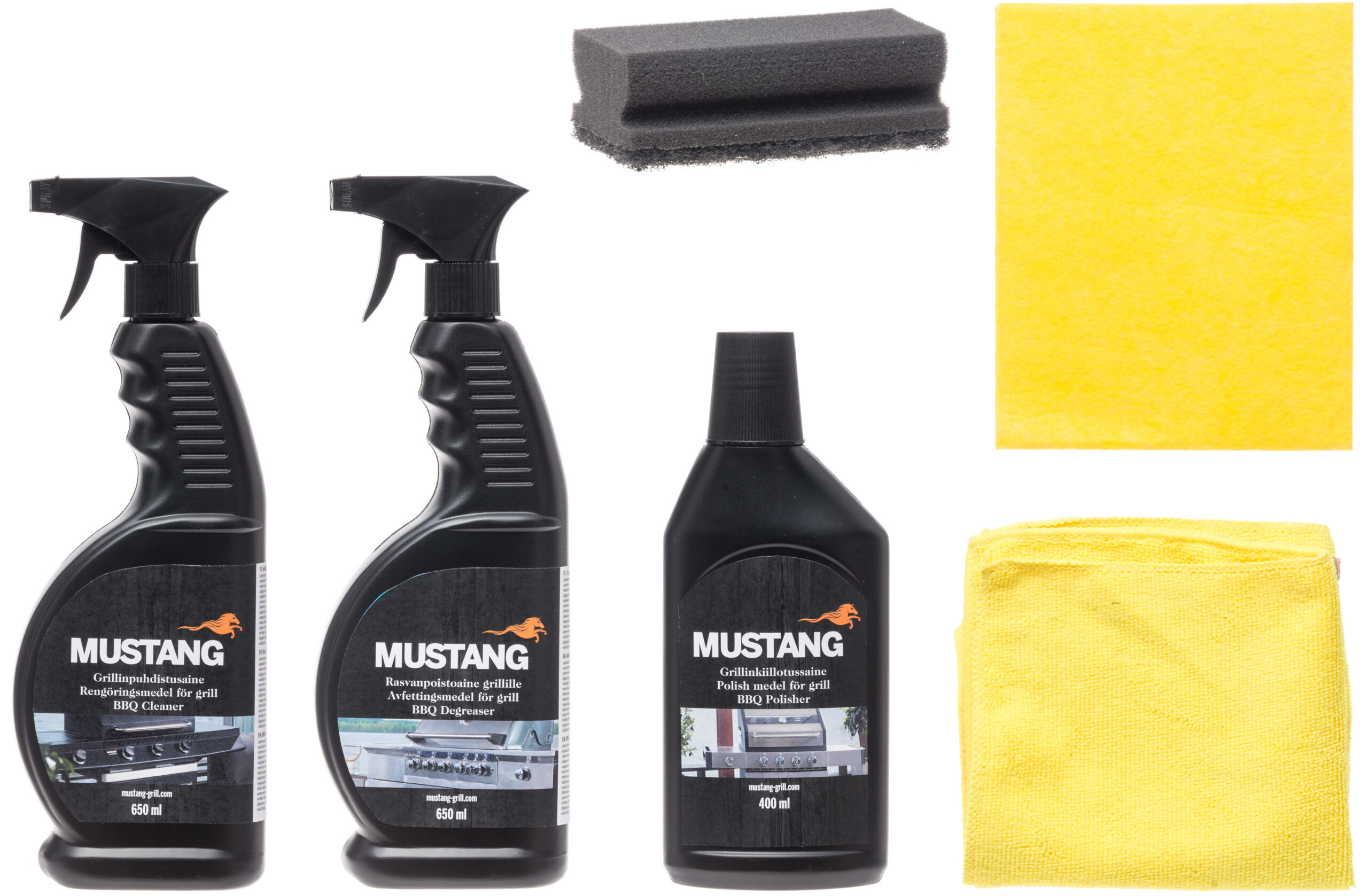 Mustang - grilli puhastuskomplekt, 6-osaline