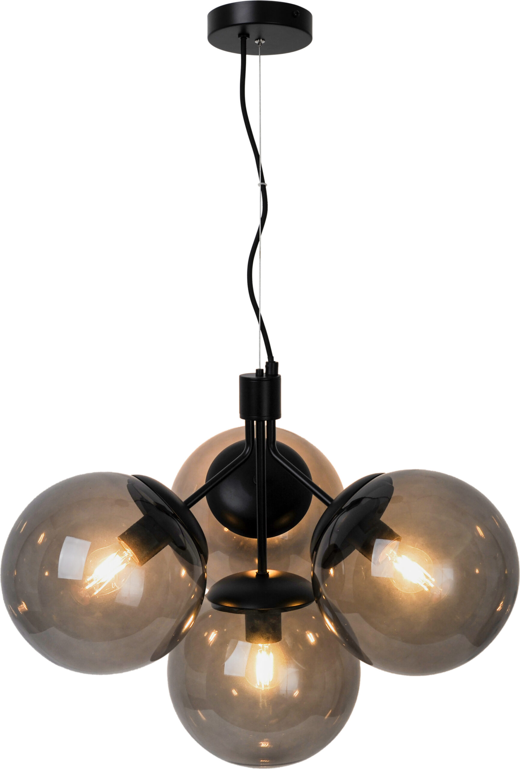 Nordlux Ivona rippvalgusti, 4-osaline, E27, must