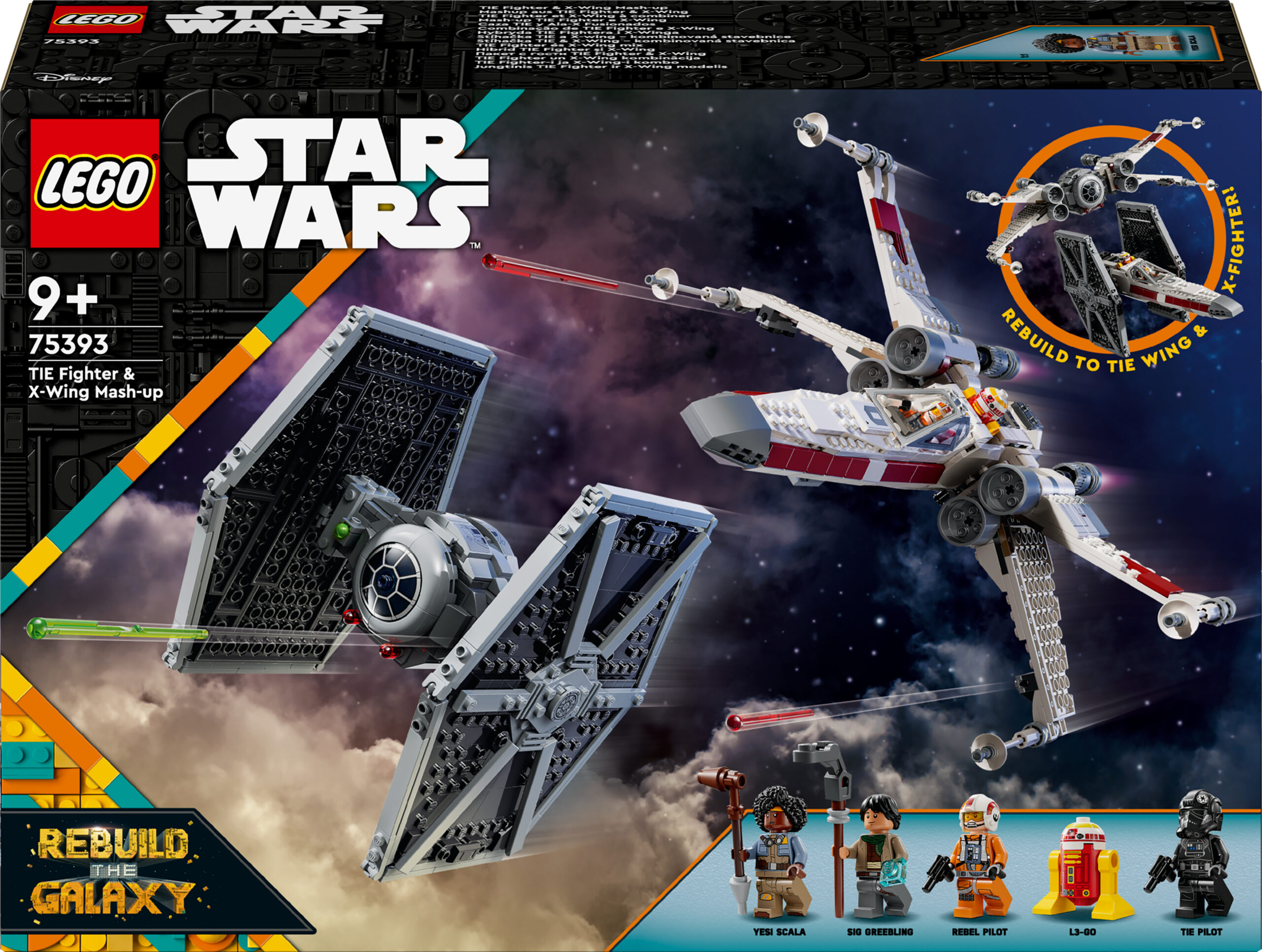 LEGO Star Wars 75393 - TIE Fighter ja X-Wing - kombinatsioon Mudel