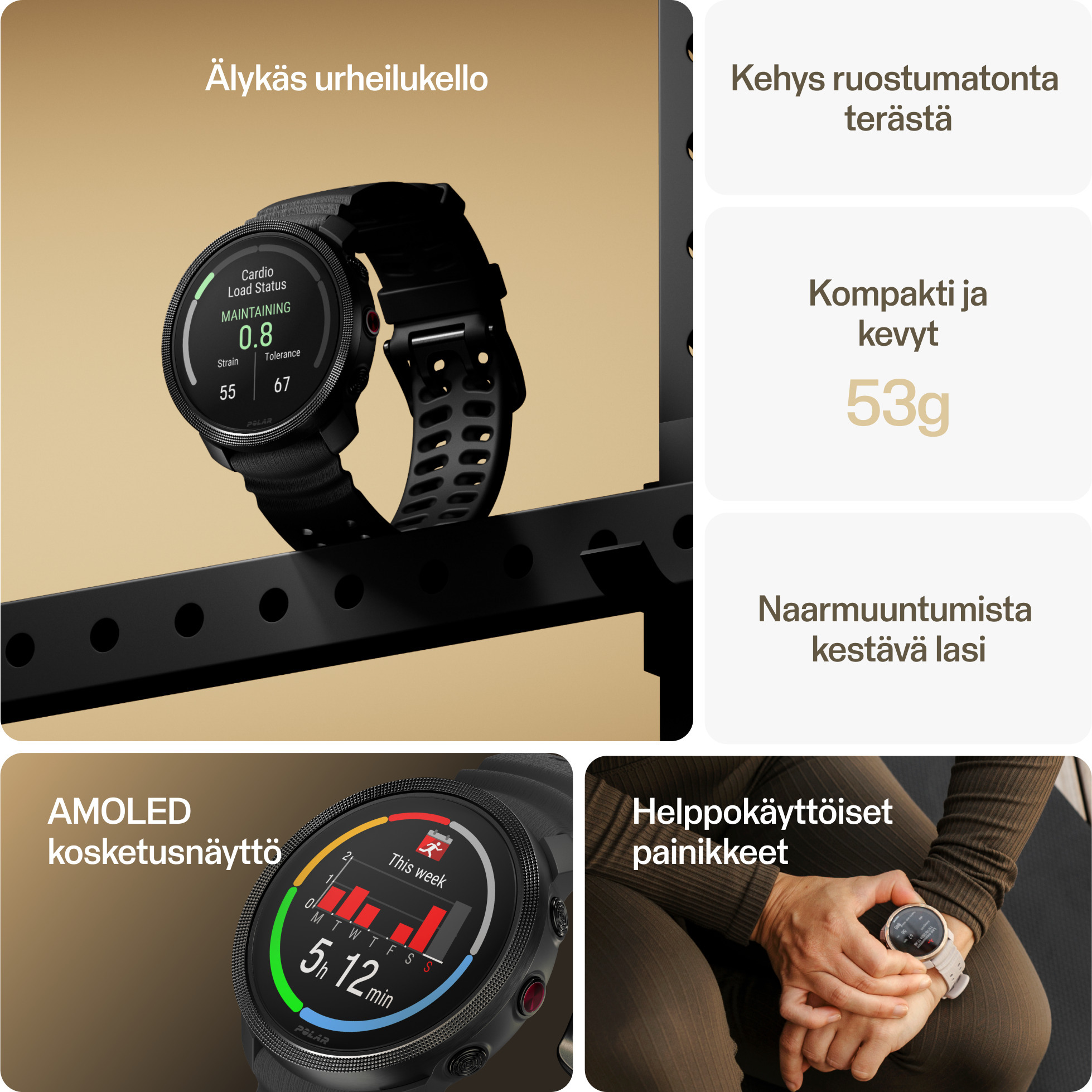 Polar Vantage M3 spordikell, must, S-L - Image 3