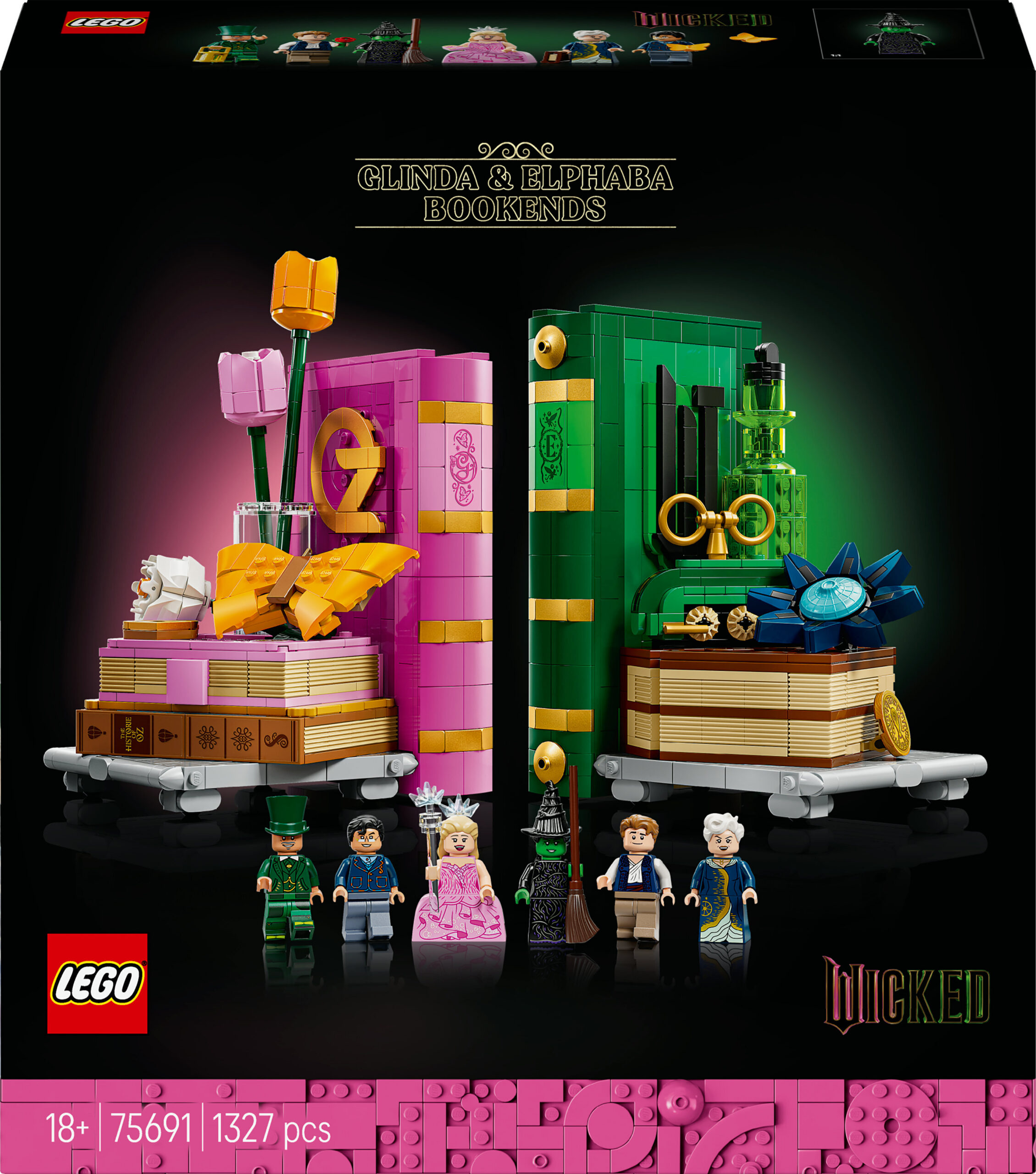LEGO Wicked 75691 Glinda ja Elphaba raamatutoed