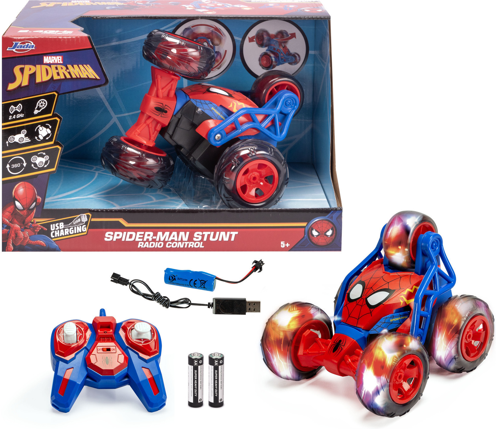 Dickie Toys kaugjuhtimisega Ämblikmees, puldiga juhitav trikiauto