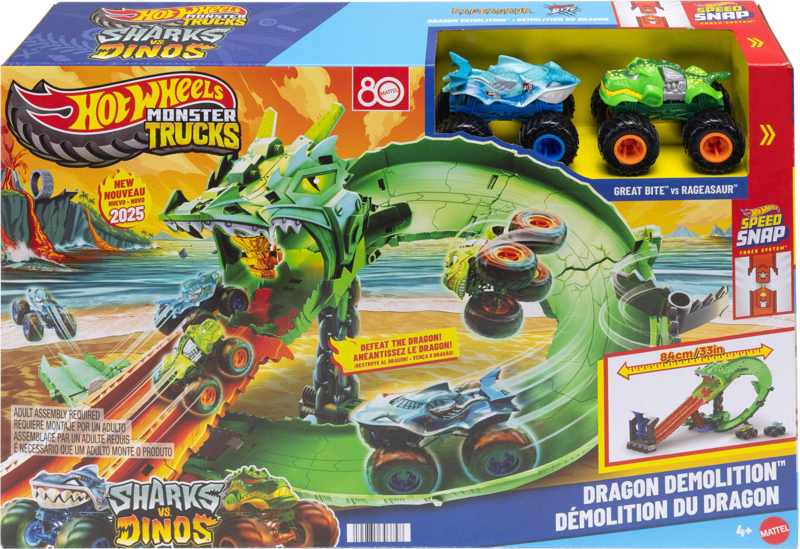 Hot Wheelsi koletisveokid Draakoni hävitamise autorada
