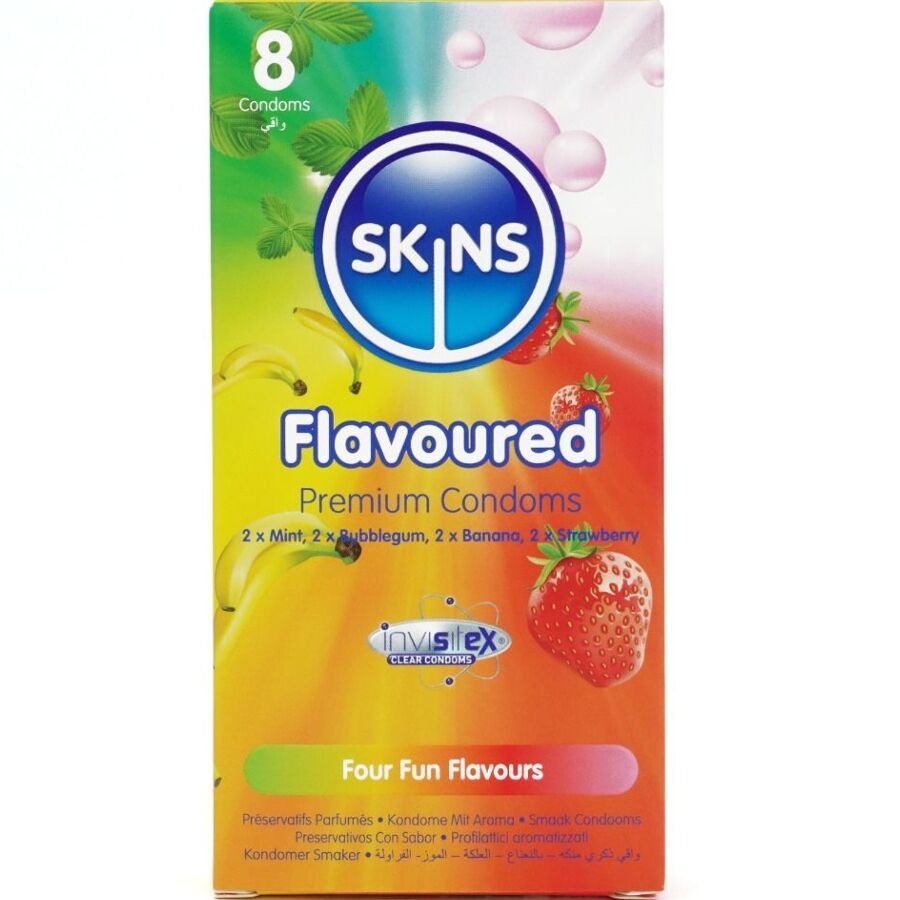 MULTI FLAVORS PREMIUM CONDOMS PACK 8