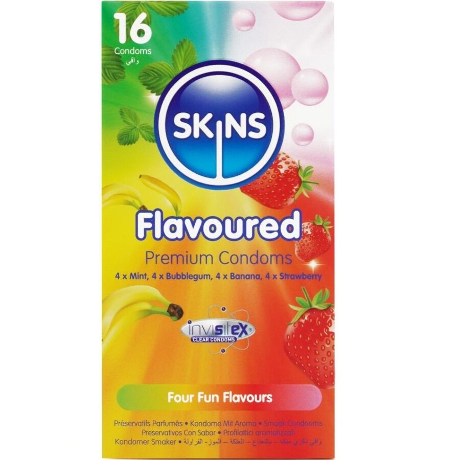 MULTI FLAVORS PREMIUM CONDOMS PACK 16
