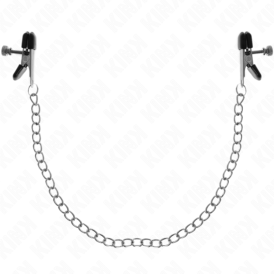 FLAT CHAIN NIPPLE CLAMPS SILVER 34 CM