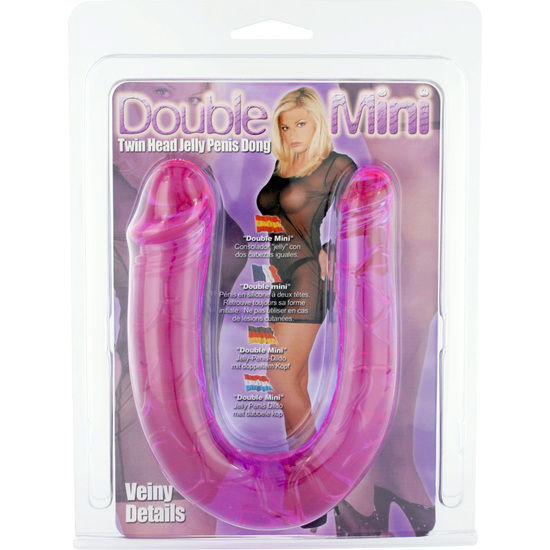PENIS WITH TWO FLEXIBLE JELLY HEADS