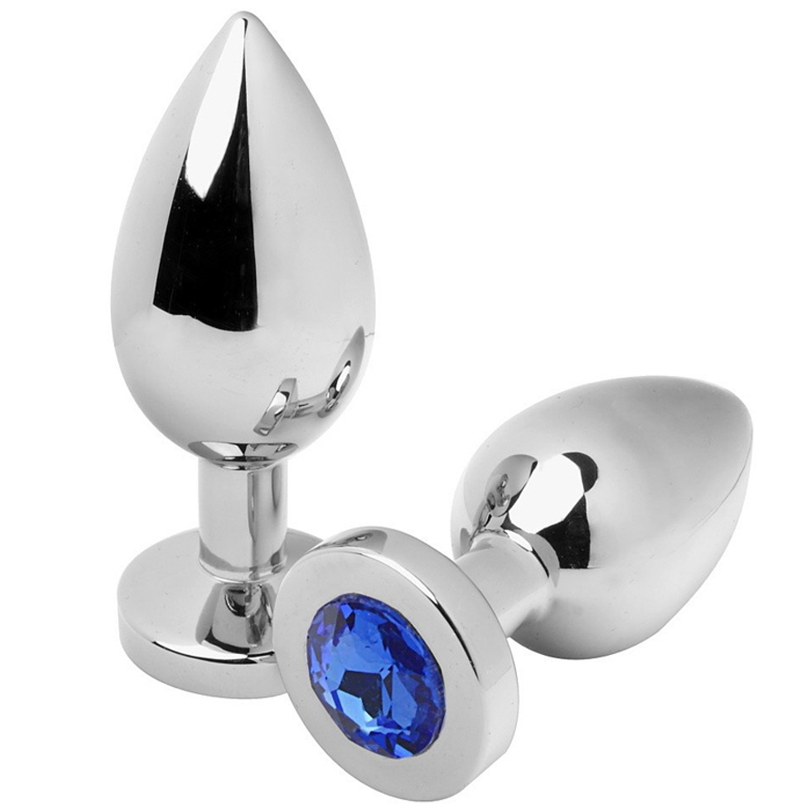 ANAL PLUG DIAMOND BLUE SMALL 5.71CM
