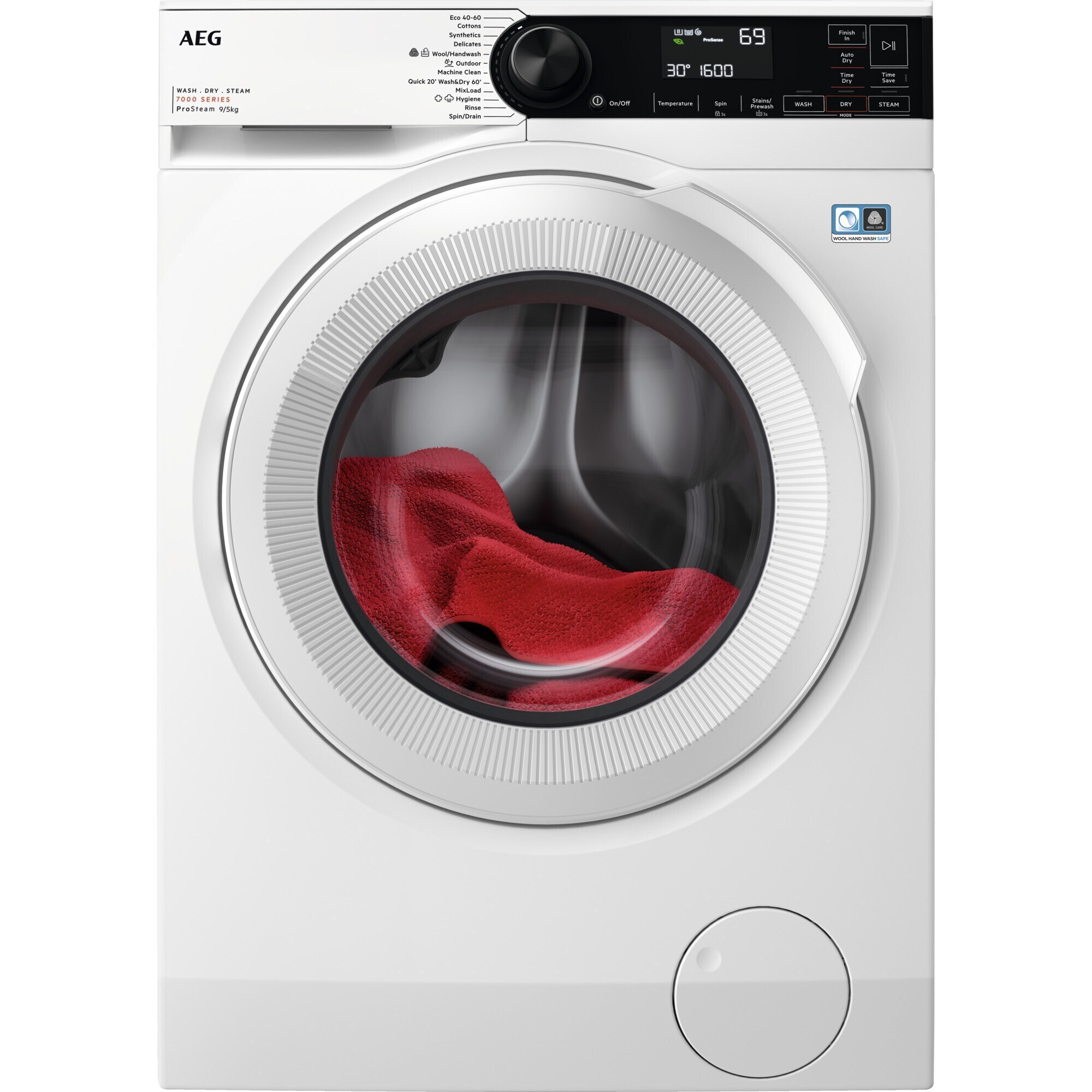 AEG 7000 ProSteam pesumasin-kuivati ​​(LWR732S96F)
