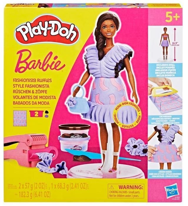 PLAY-DOH Barbie Mood Ruffles, modelleerimismassi komplekt