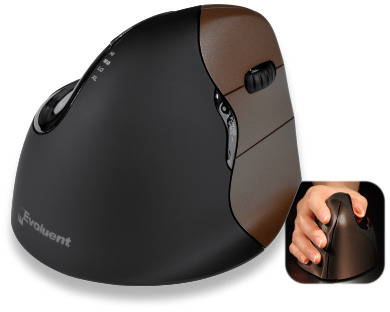 Evoluent VerticalMouse 4 Small Wireless - juhtmevaba vertikaalne hiir paremakäelistele