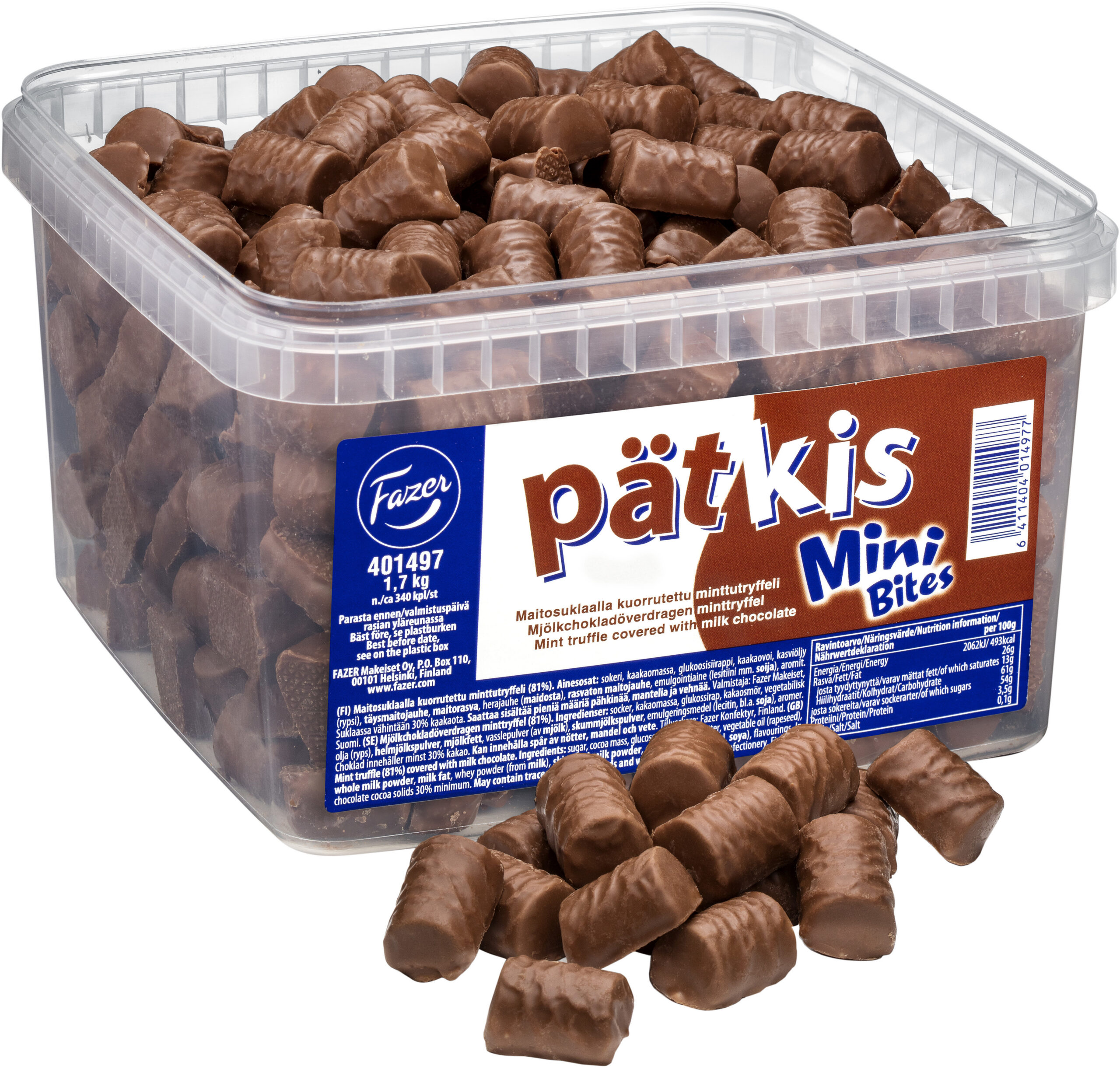 Fazer Patkis Mini Bites lahtised kommid, 1,7 kg