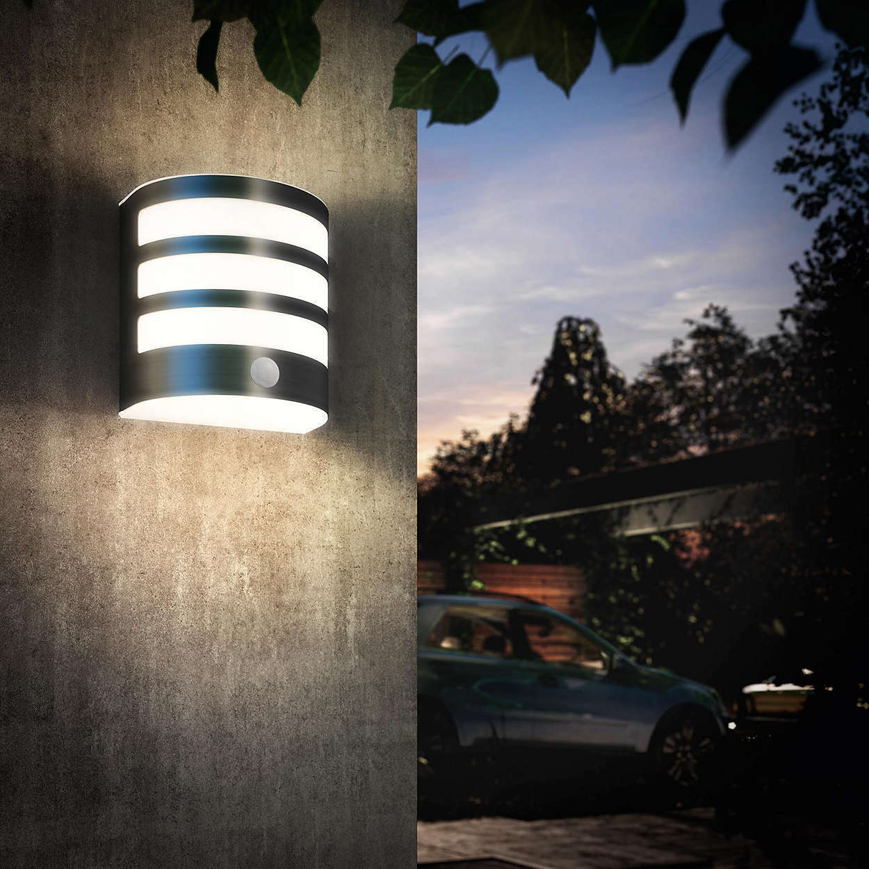 Philips Calgary PIR LED seinavalgusti, 3 W, roostevaba teras - Image 5