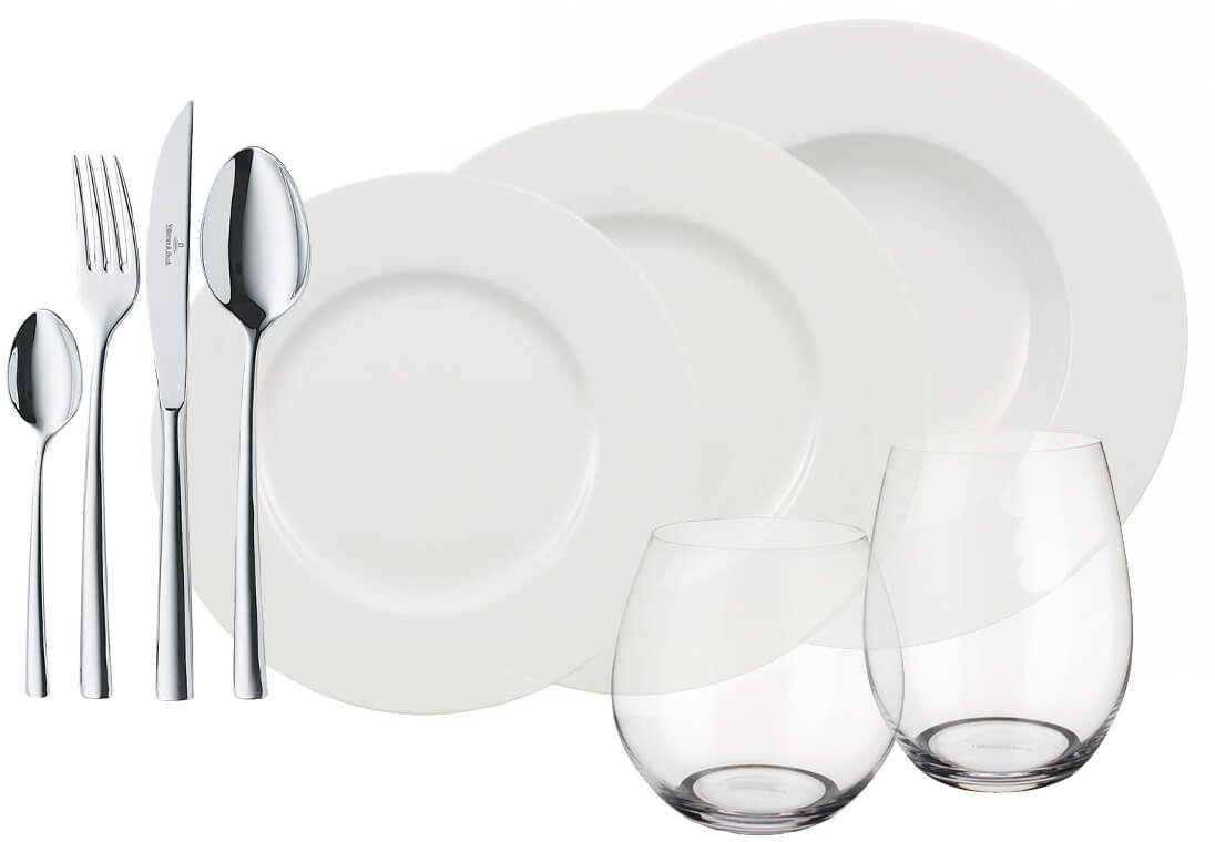 Villeroy & Boch Wonderful World valge söögiriistade komplekt 4 sõbrale, 36 osa - Image 3