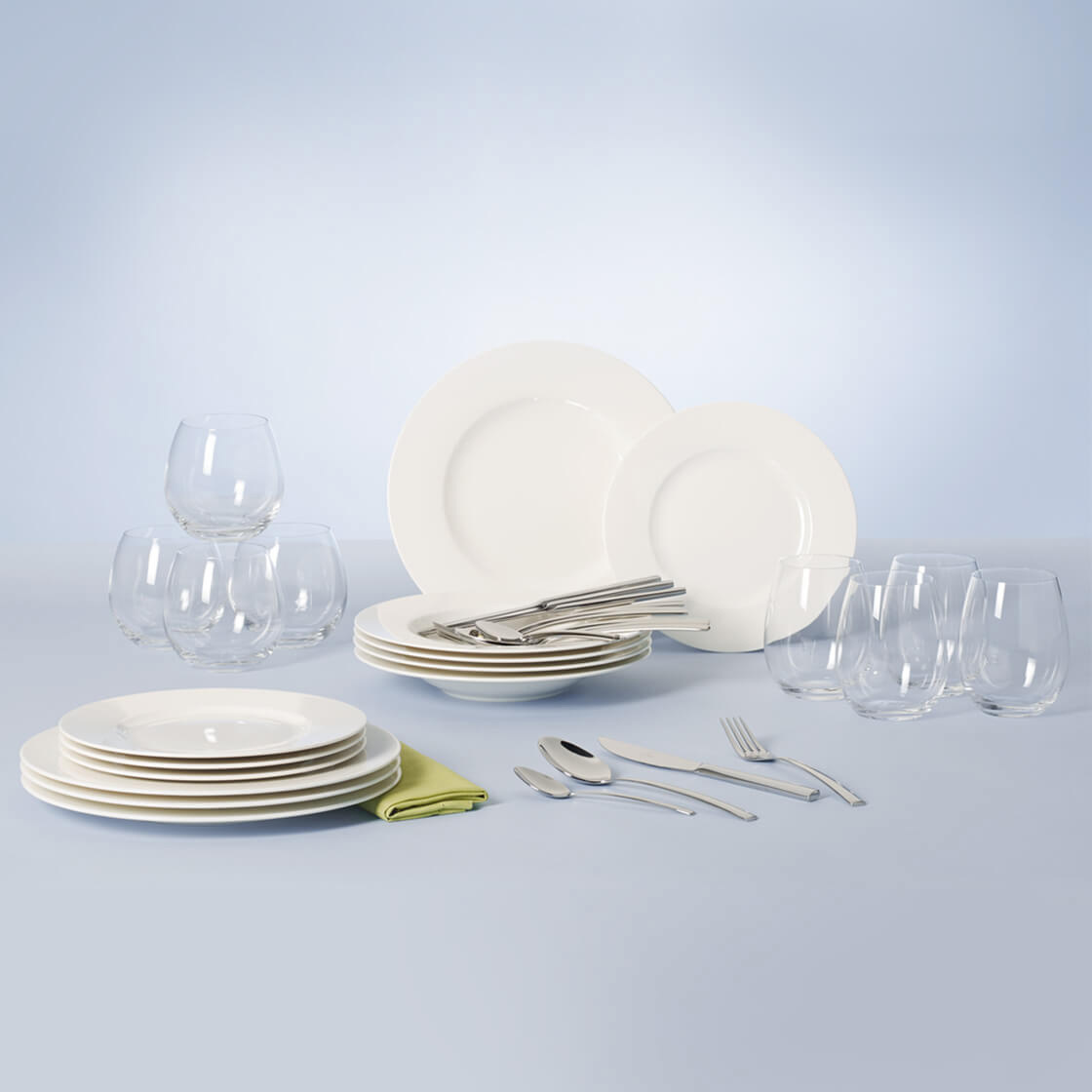 Villeroy & Boch Wonderful World valge söögiriistade komplekt 4 sõbrale, 36 osa - Image 2