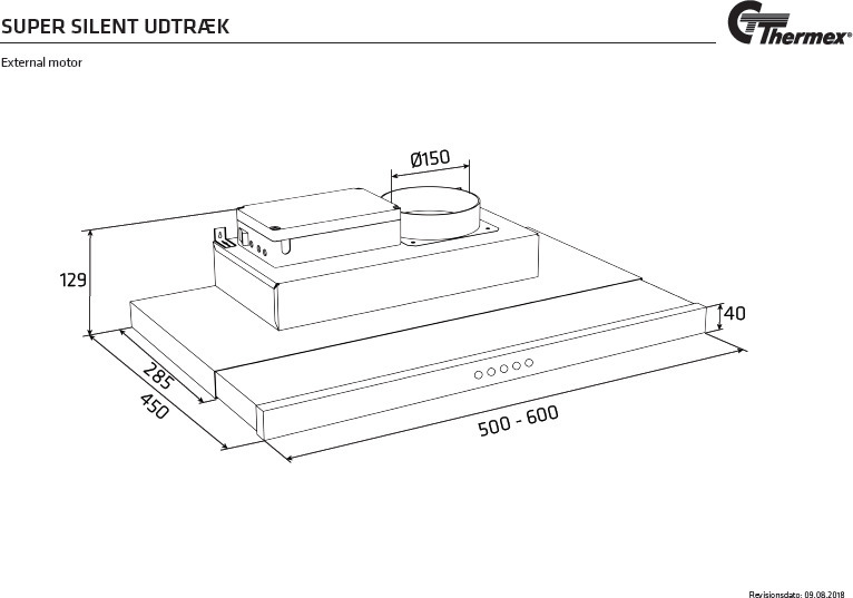 Thermex Super Silent Slider pliidikubu, valge, 60 cm - Image 4